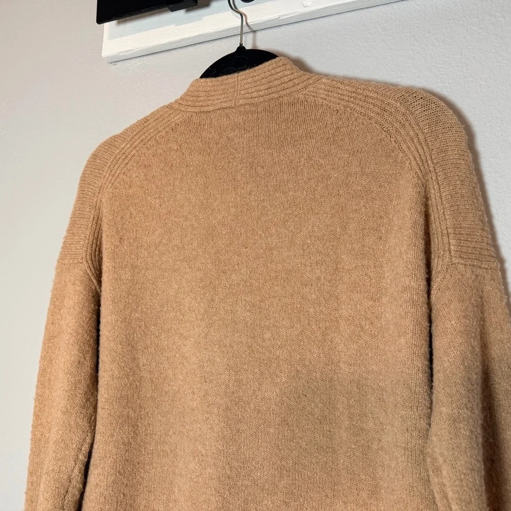 J. Crew SuperSoft Yarn Cardigan Sweater Size Small Caramel Tan Brown Cropped